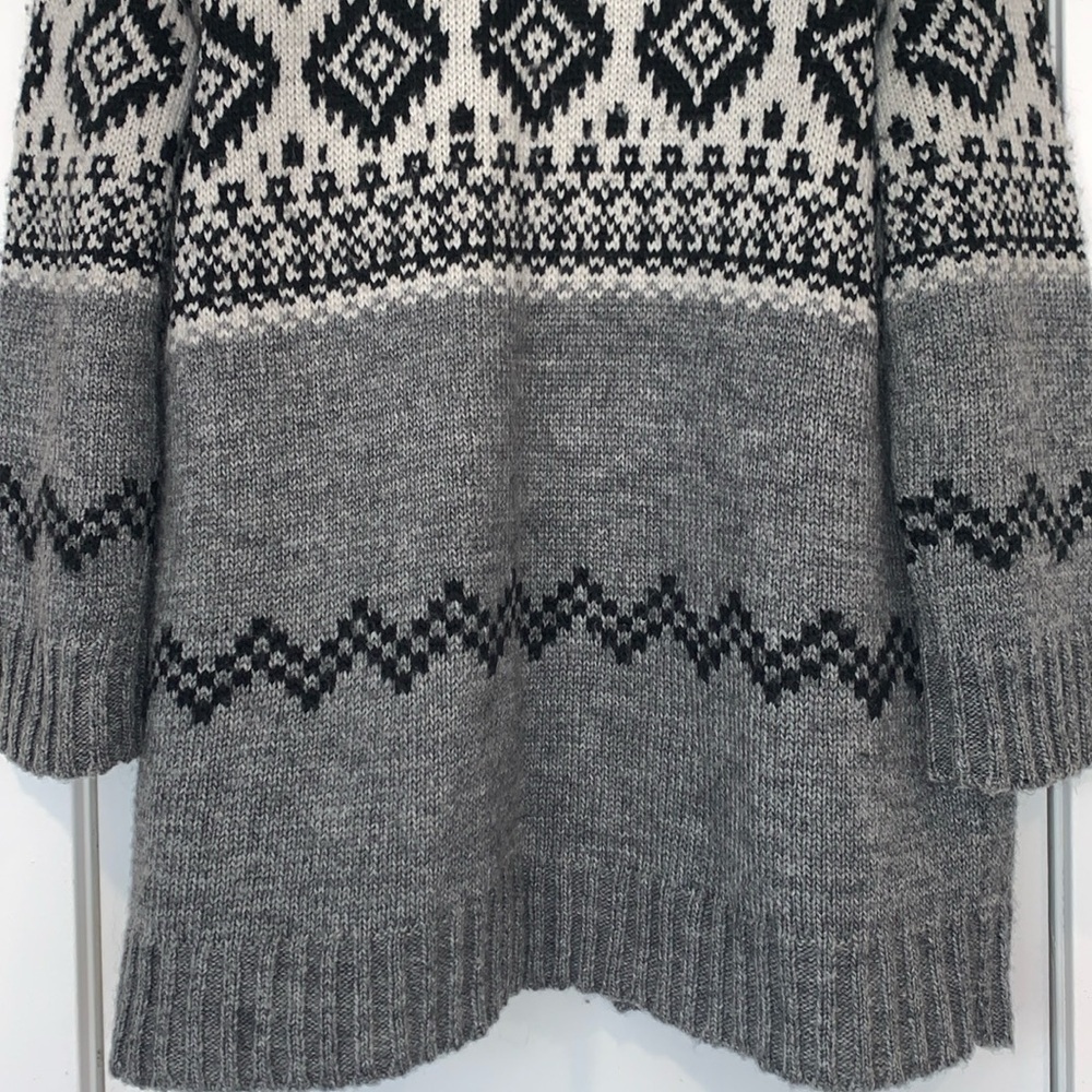 J. Jill Southwest Wool Blend Open Front Cardigan Sweater L - Picture 8 of 10